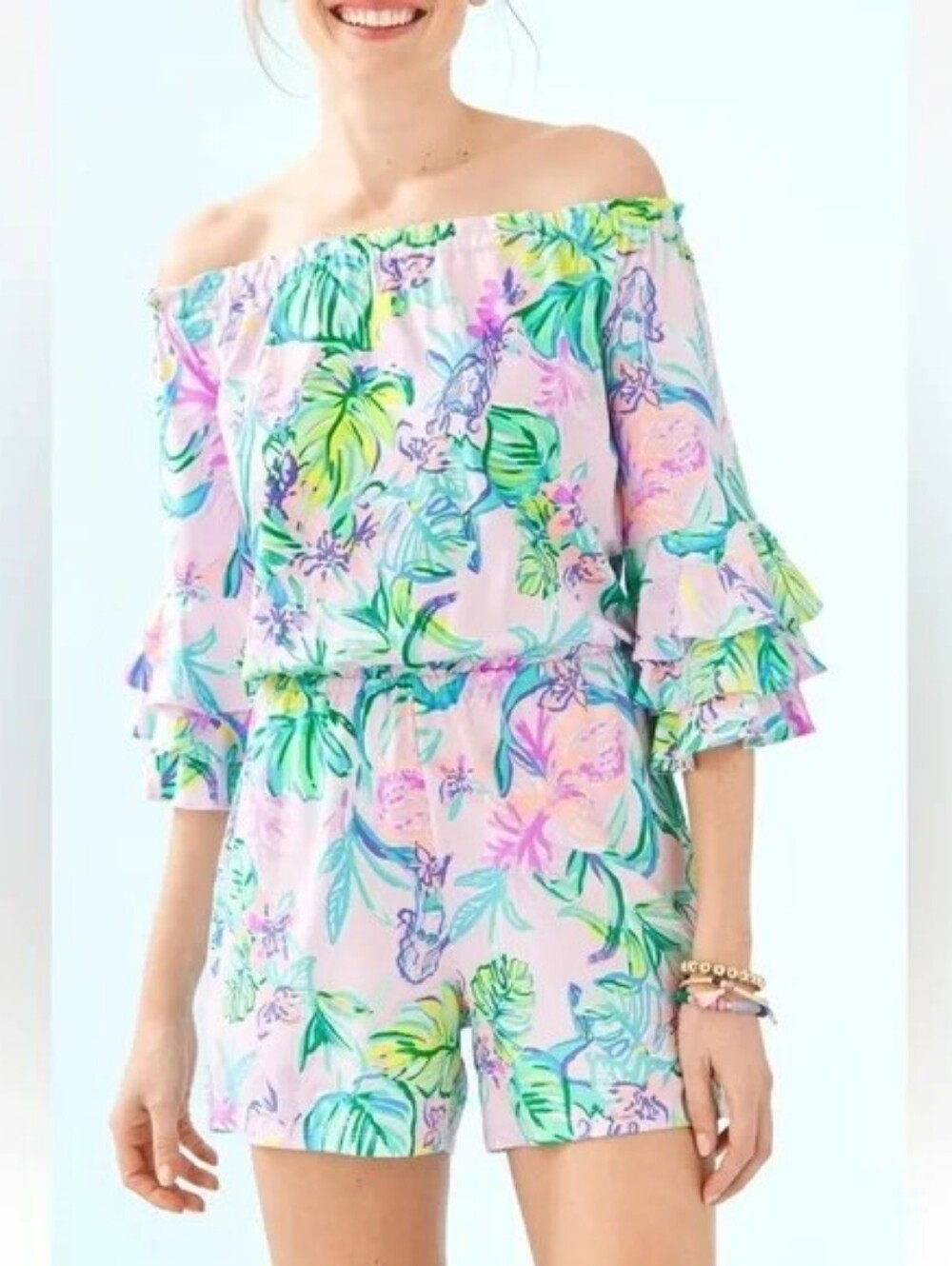 NWOT ** Lilly Pulitzer Calla "Mermaid in The Shade" Print Romper